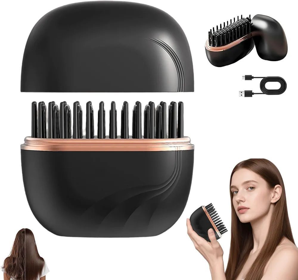 Mini Peigne Lissant Sans Fil – Retouches Rapides & Coiffure Parfaite